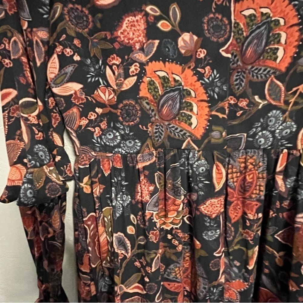 Loft Floral Paisley Printed Long Sleeve Dress - Picture 11 of 12